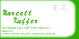 marcell kuffer business card